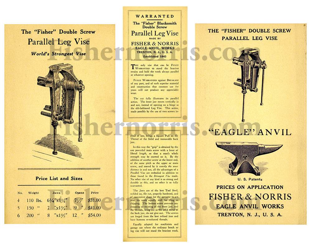 Vise Catalog Poster Fisher & Norris Museum Store